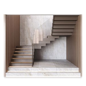 3D model Modern interior stair 16