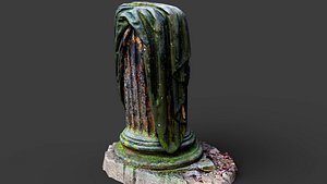ancient mossy column temple ruins PBR photogrammetry