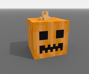 3D model voxel pumpkin