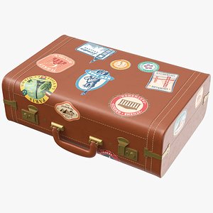 3D model Vintage Luggage 02