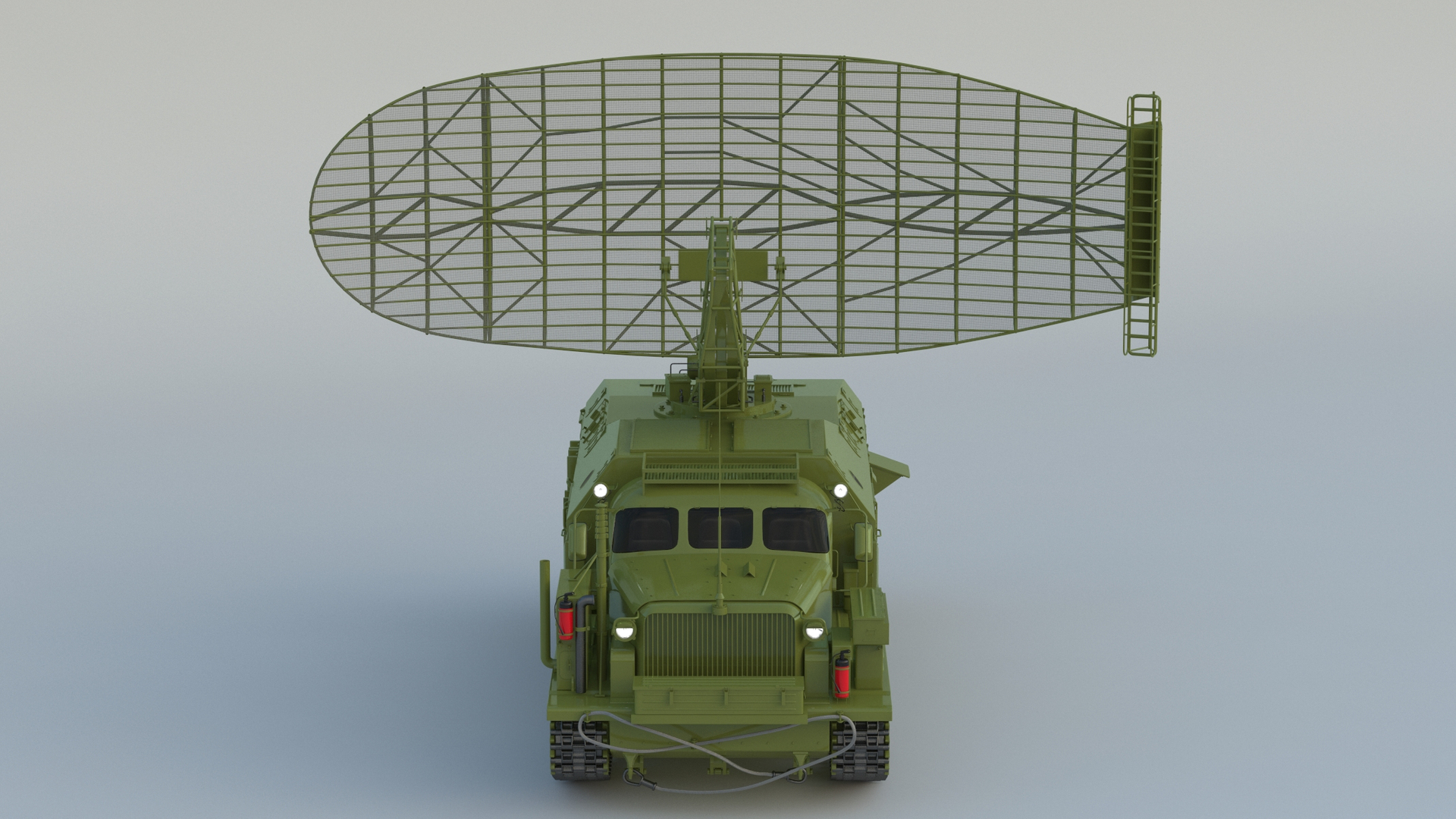 P40 Radar Armour Long Track 3D model TurboSquid 1922132
