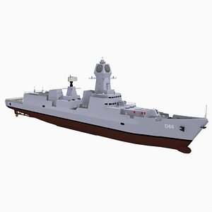 INS Visakhapatnam p15b destroyer 3D model