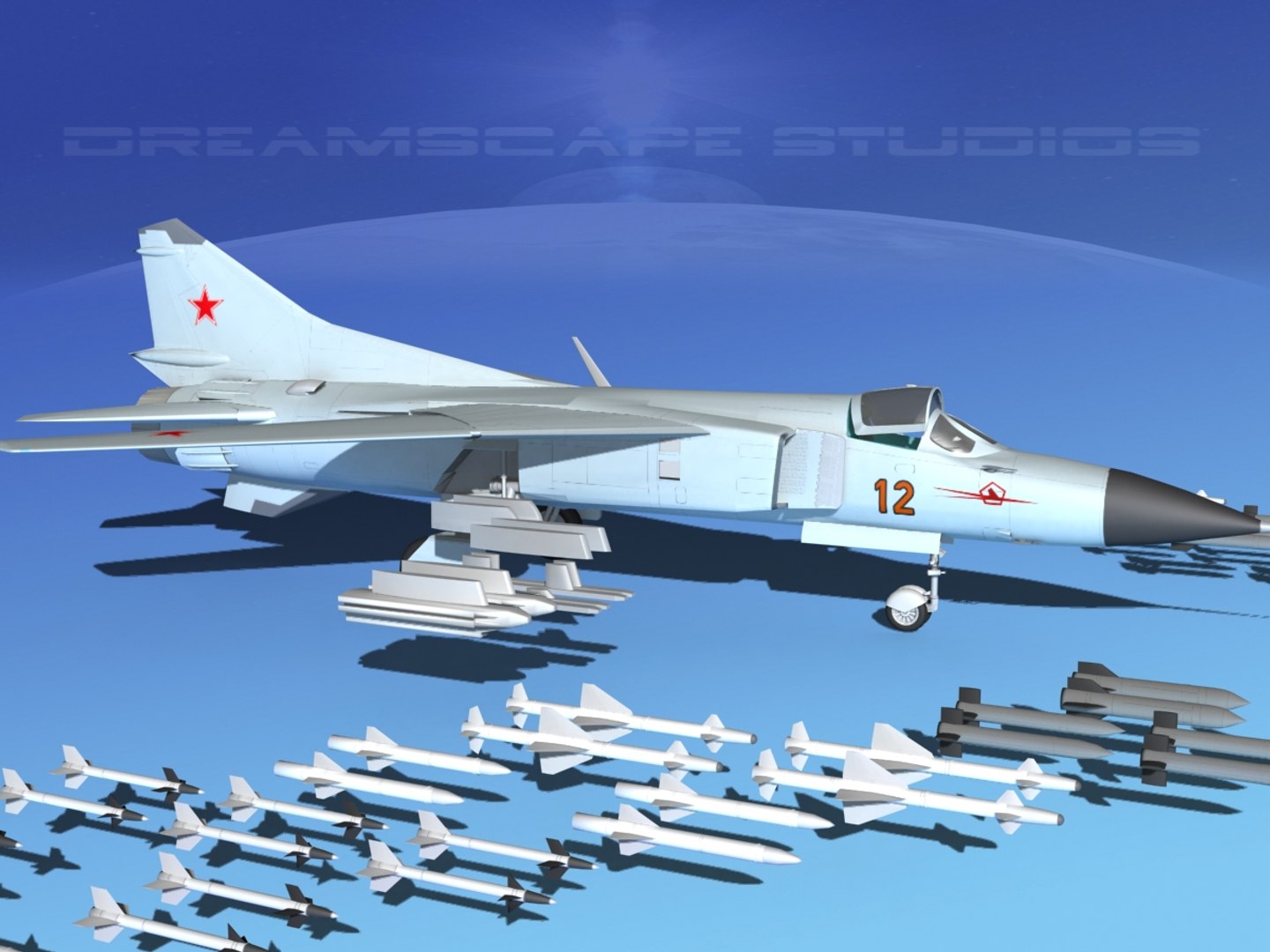 3d Mig-23 Flogger B Fighter
