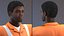 african american road worker 3D model