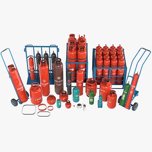 Gas Cylinder Collection 3D model