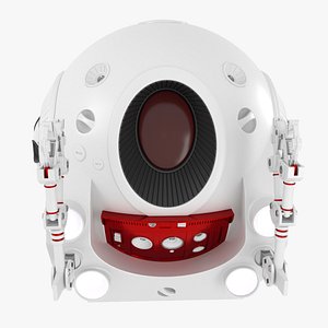 3D red eva pod space model
