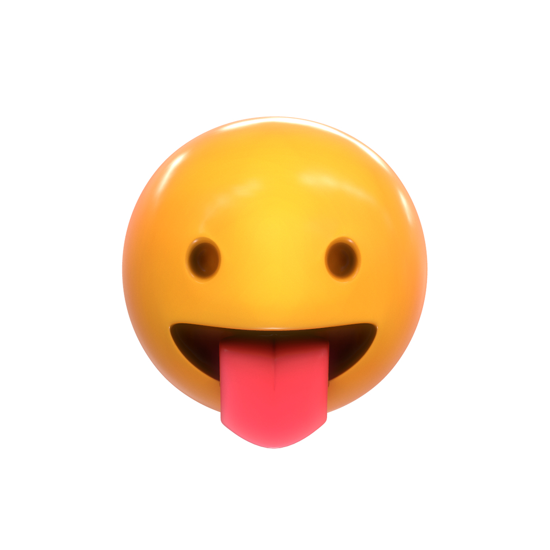 Emoji Face Tongue 3D Model - TurboSquid 1400015