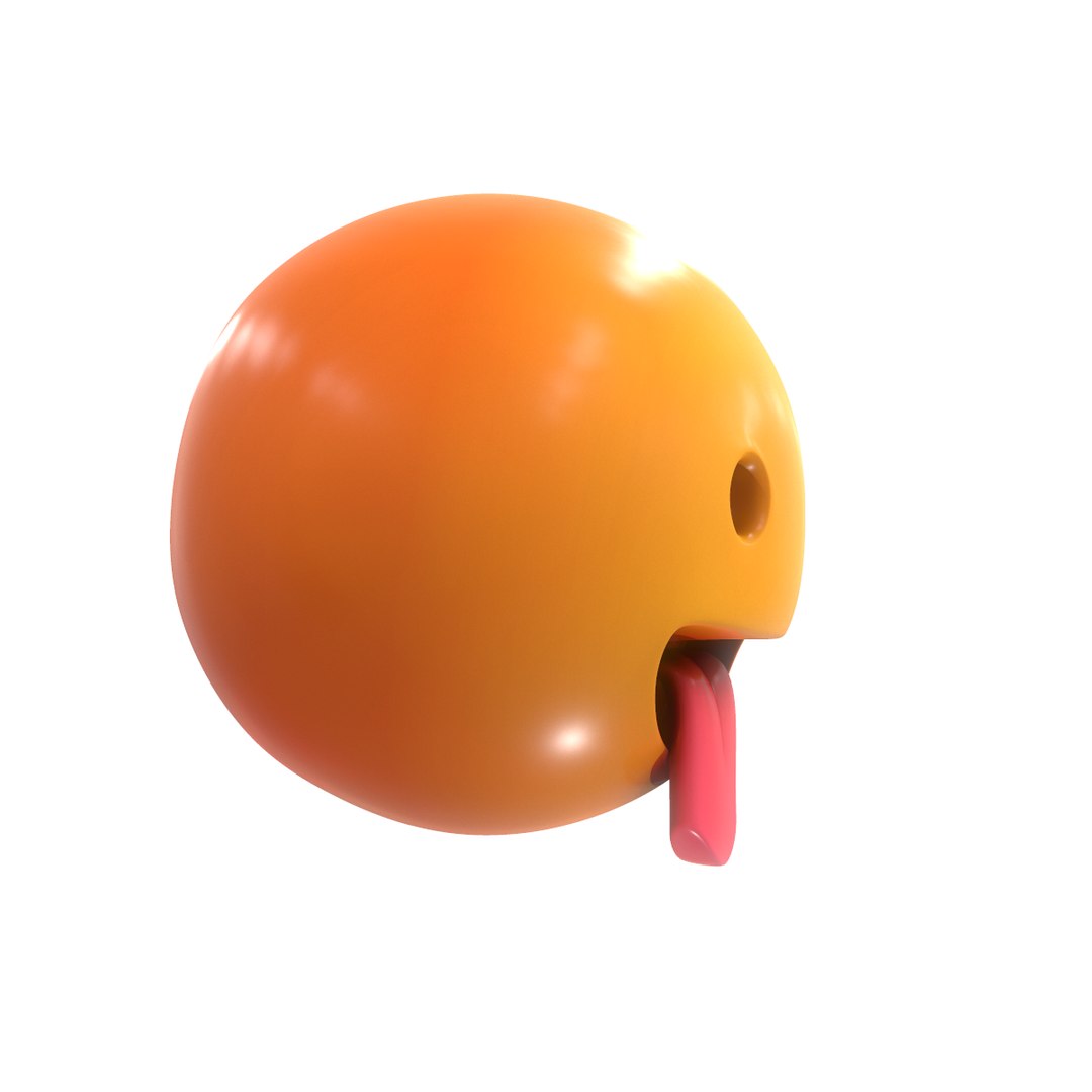 Emoji Face Tongue 3D Model - TurboSquid 1400015