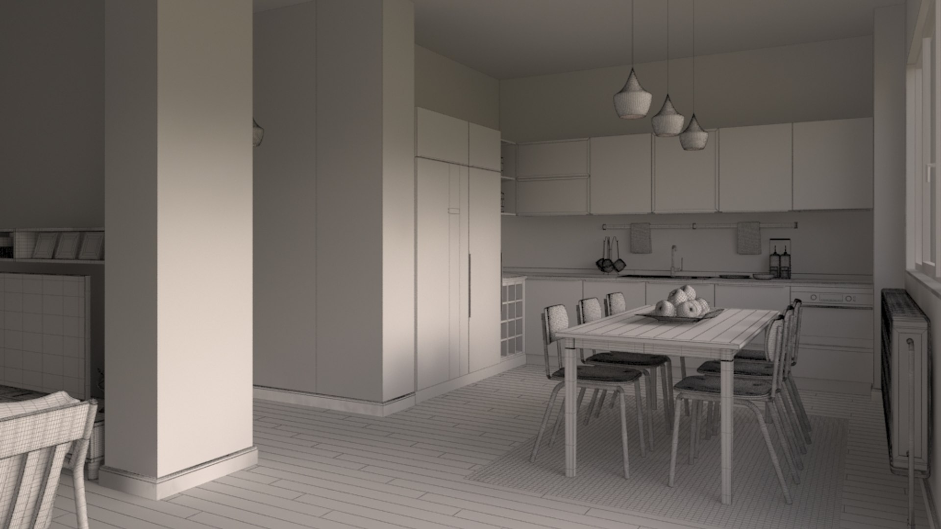Home Interior 01 3d Model