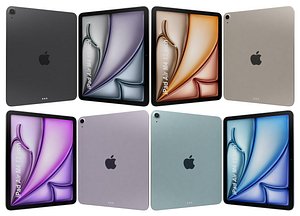 Apple iPad Air M4 13 inch 2026 All Colors 3D model