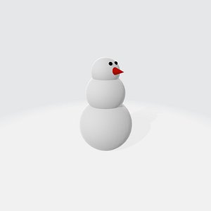 3D simple snowman