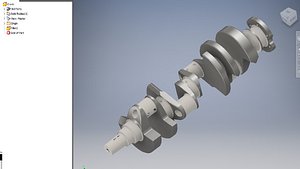 3D engine crankshaft