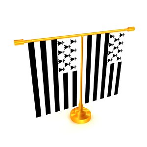 Flag of Brittany 3D