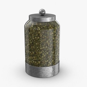 Glass Food Canisters - Lentils Full
