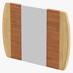 3D Cutting Board Bamboo 01 Blank and Generic Label