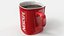 Nescafe Kaffeetasse rot mit Kaffee