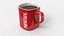 Nescafe Kaffeetasse rot mit Kaffee