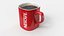 Nescafe Kaffeetasse rot mit Kaffee
