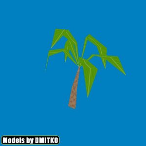 cartoony palm 3d model