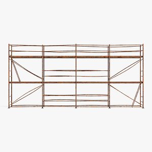 3D old scaffolding model