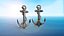 anchor karobelny and ship metal PBR game ready Low-poly 3D model