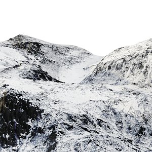360 degree Realistic Snowy Mountains 3D model