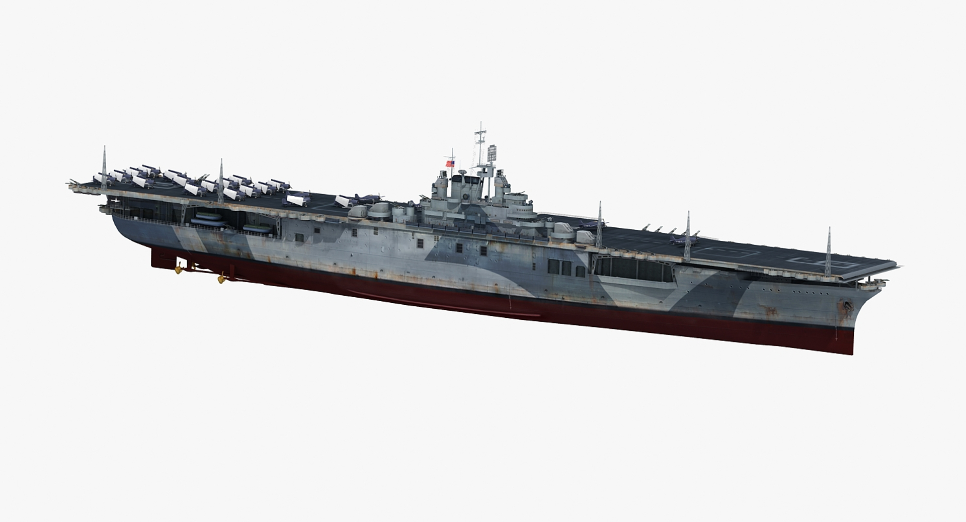 3D Uss Essex Cv-9 1944-1945 Model - TurboSquid 1411779