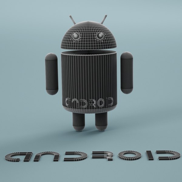 droid android logo 3d model