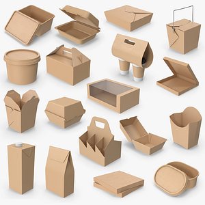18 Food Containers Boxes Packages Collection