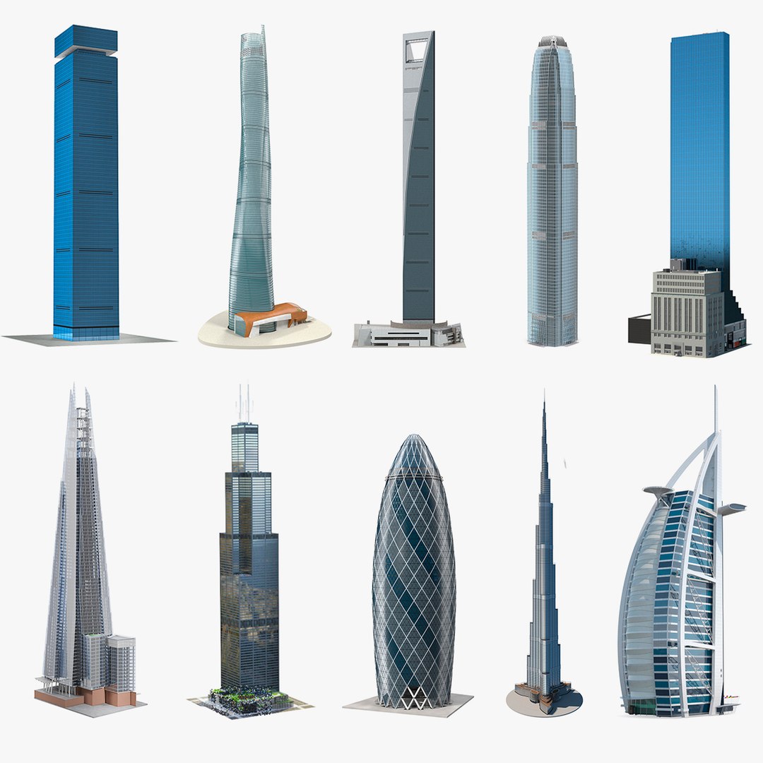 Skyscrapers Collection 8 3D model preview