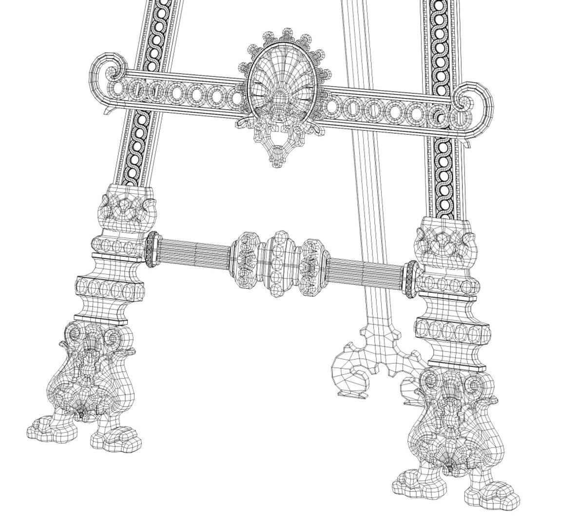 3d Easel Modelled