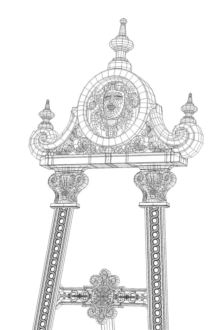 3d Easel Modelled
