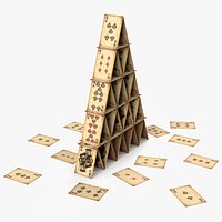 Card Tower Pyramid Structure