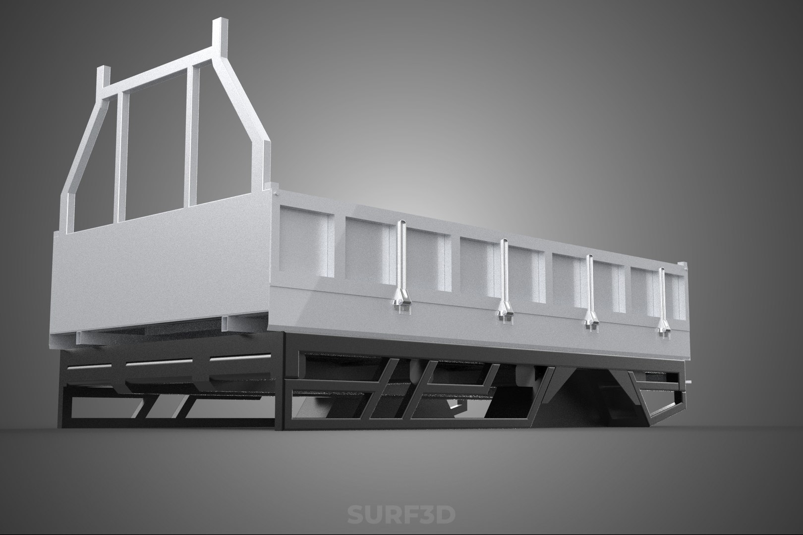 3D LOAD BODY DROP SIDE BED DUMP GATE DOOR PICKUP TRUCK WIDE DECK ...