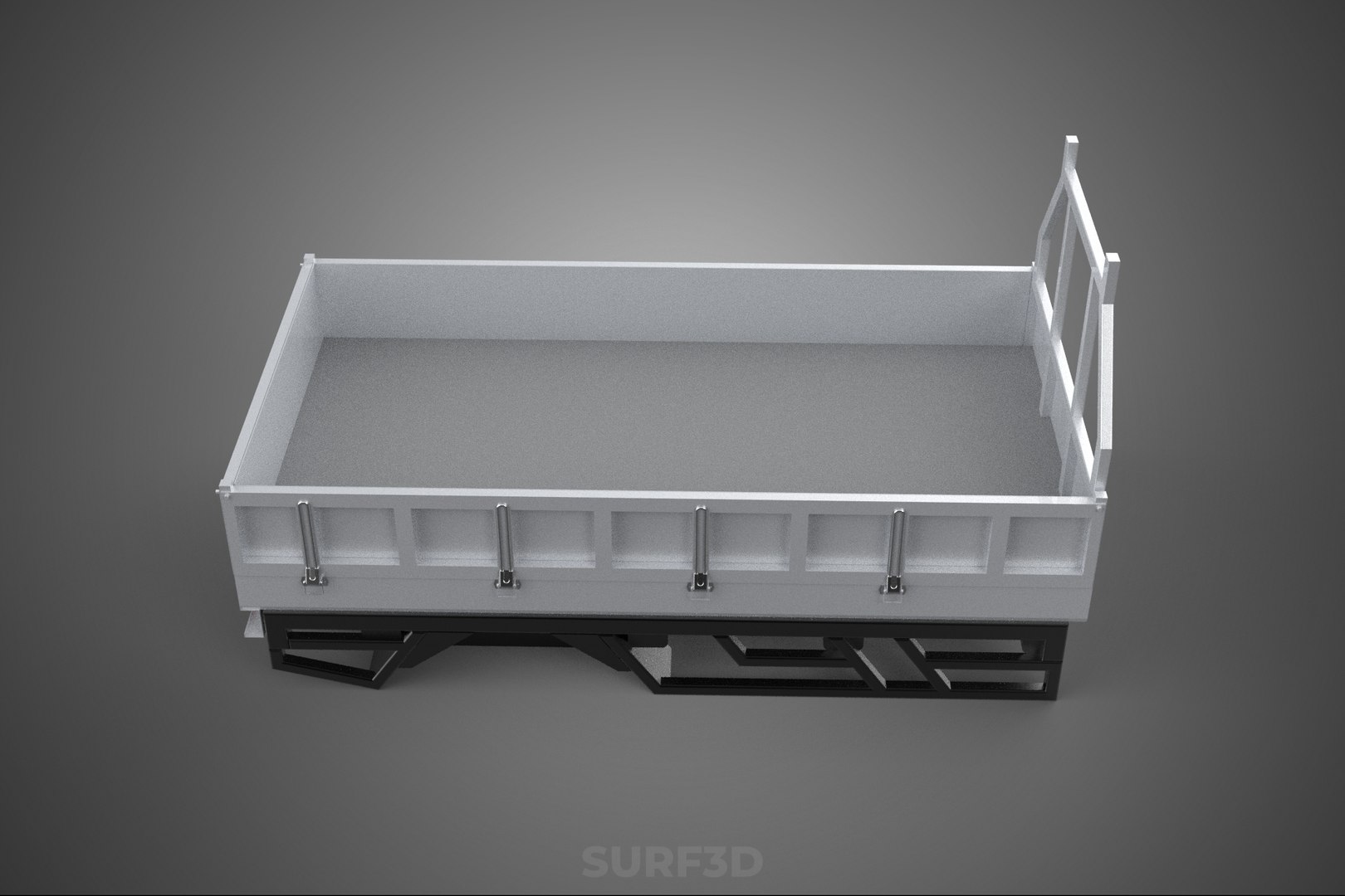 3D LOAD BODY DROP SIDE BED DUMP GATE DOOR PICKUP TRUCK WIDE DECK ...