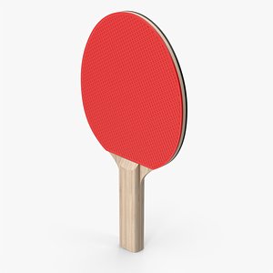 Red Ping Pong Paddle model
