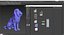 Sculpture Lion Assis PBR Low-poly