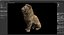 Sculpture Lion Assis PBR Low-poly