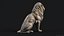Sculpture Lion Assis PBR Low-poly