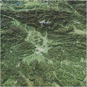 3D Slovenia detailed relief map
