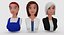 nove personagens de avatar feminino VR