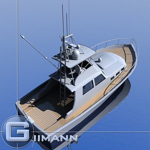 Generic sport fish yacht 3D - TurboSquid 1804240