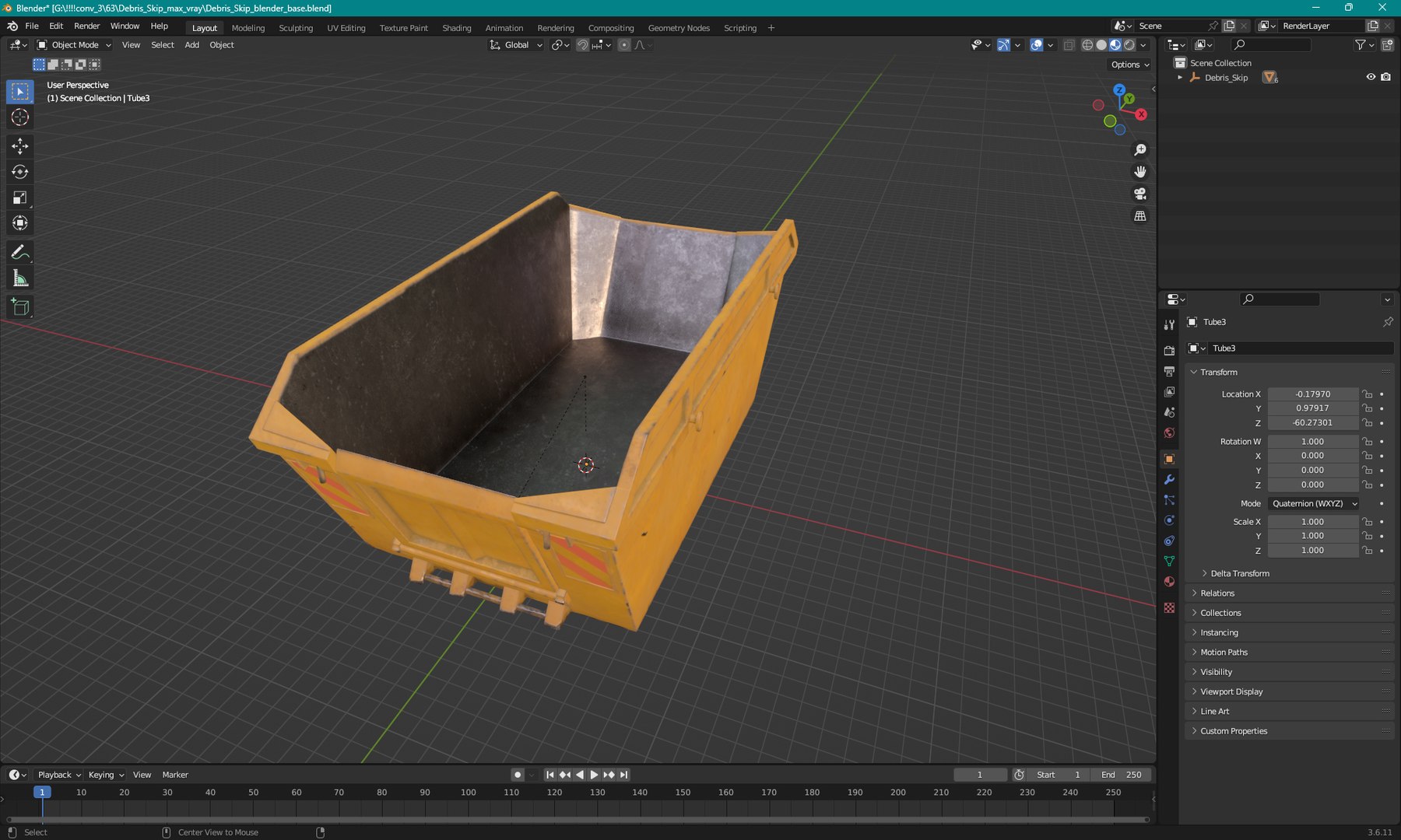 3D Debris Skip https://p.turbosquid.com/ts-thumb/sH/vBm5DF/Cs/debris_skip_1003/jpg/1733556148/1920x1080/fit_q87/0fa13047a46c719a94fe4594d66dd39525371c18/debris_skip_1003.jpg