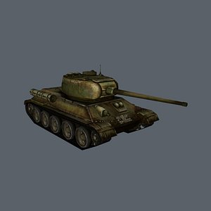 3d model tank t-34 85