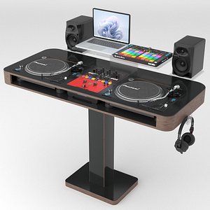 3D Pioneer Portable DJ Booth Black