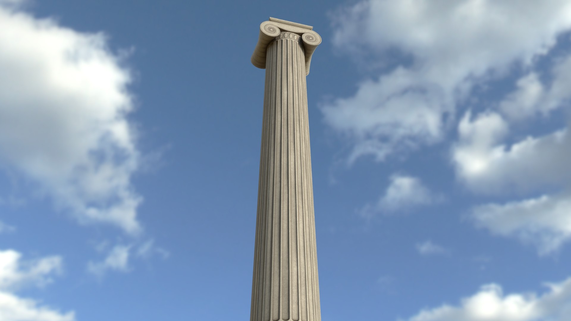 Ionic column 3D - TurboSquid 1486286