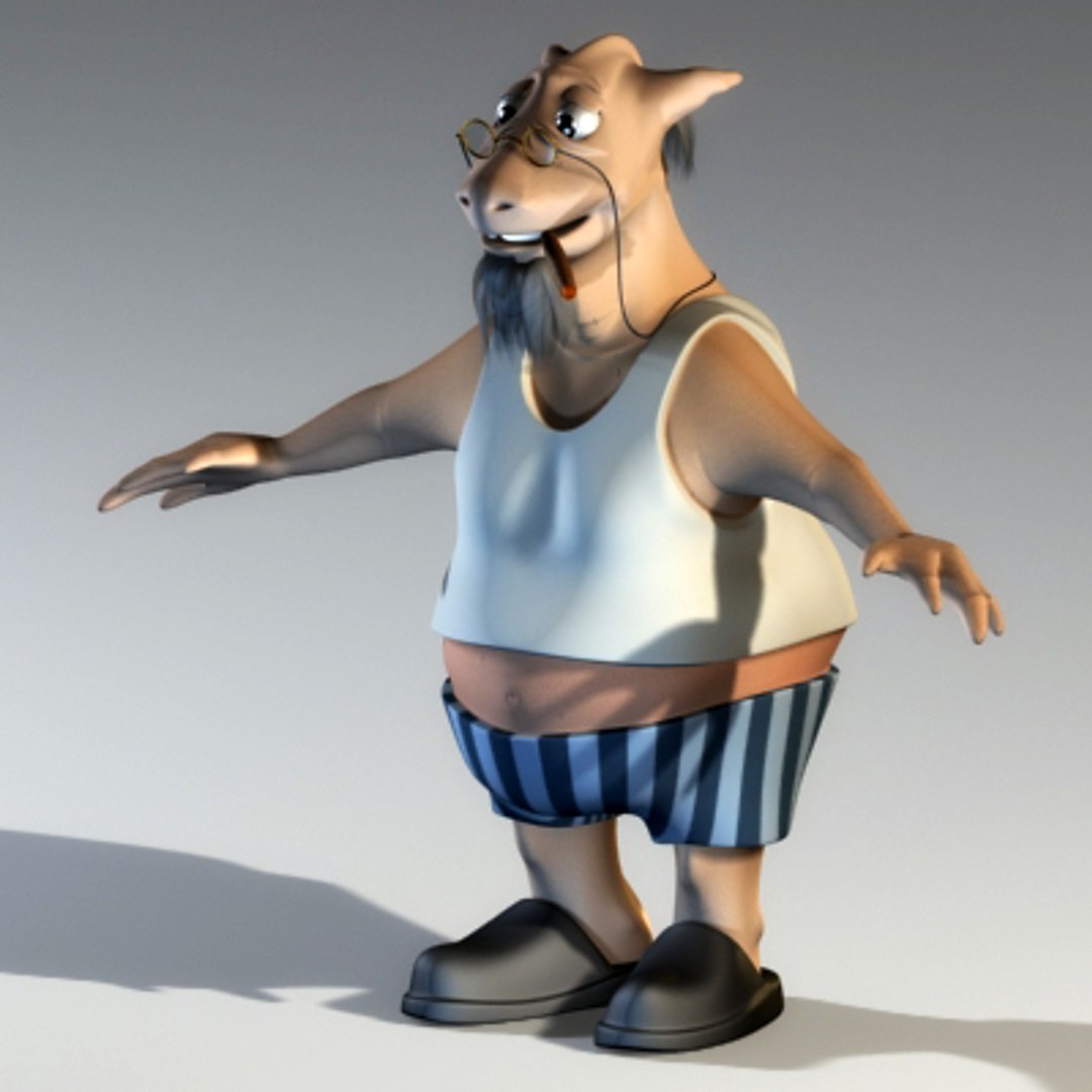 3dsmax Character Goatfather