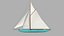 Sail Boat Low-poly PBR