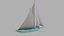 Sail Boat Low-poly PBR