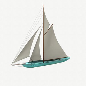 sail boat pbr 3D model